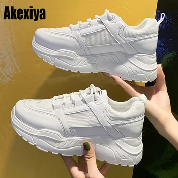 

Sneakers Women autumn Breathable Mesh Shoes Casual Lace Up Vulcanize Shoes Female Soft Pink Comfortable Shoes k167