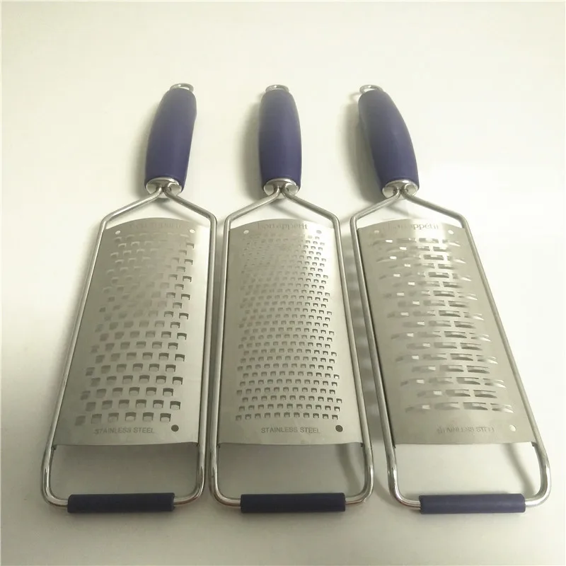 

Set of 3 18/8 Stainless Steel Zester Grater, Plastic Cover Ergonomic TPE Plastic Handle for Cheese Lemon Ginger Potato(00372)