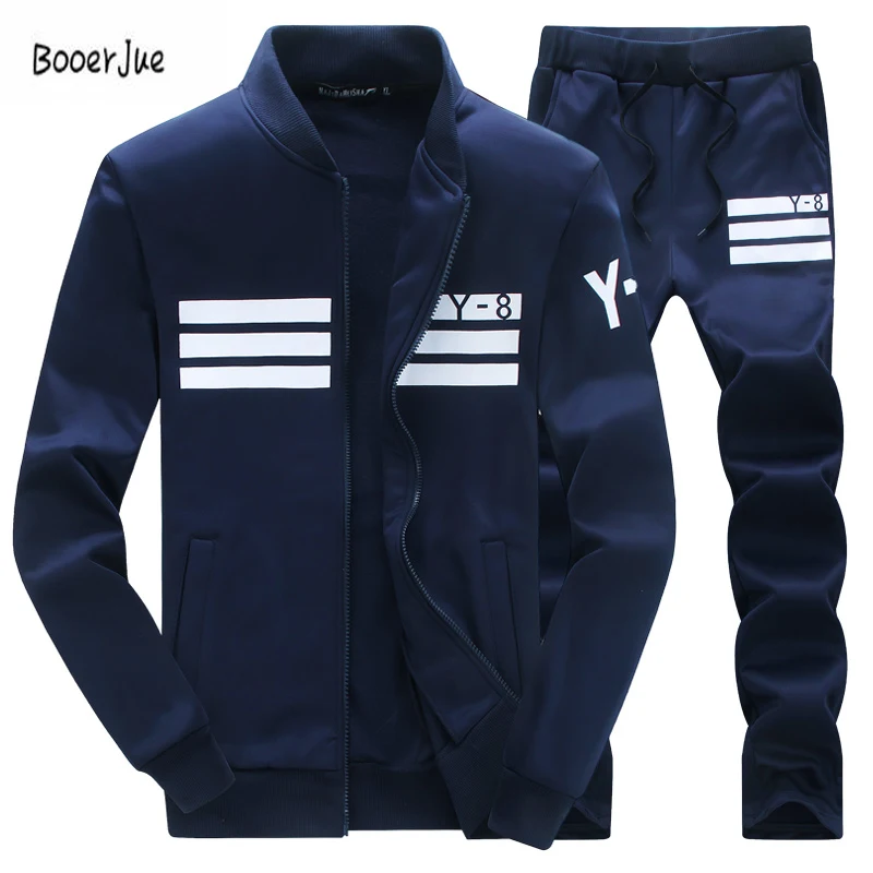 

Tracksuit Men's Hoodie Autumn Sportswear Tracksuits Sweat Coats Homme Casual Men Tracksuit Sweatshirt 2 PCS Jacket + Pants 2019