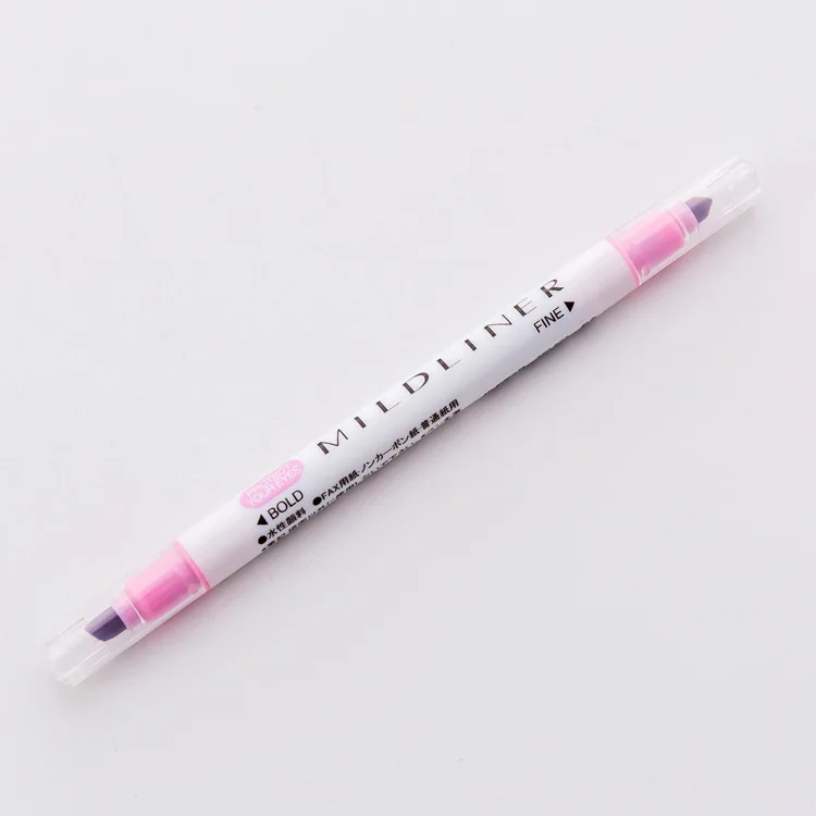 1 шт. набор ручек Mildliner с двойной головкой и круглым носком/косой пастельный маркер Kawaii японский канцелярский школьный инструмент YGB10 - Цвет: 1