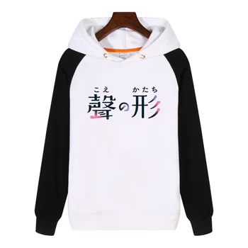 

Anime The shape of voice logo Hoodies men women Sweatshirts winter Streetwear Hip hop Hoody Tracksuit Sportswear GA578