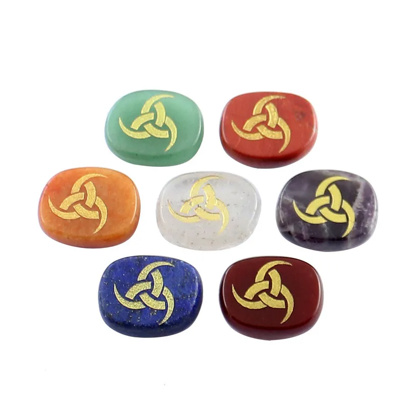

Natural crystal Stone Sculpture Runes of reiki Decorative ornaments War ShenAo butyl A whirlwind logo Odin's fire aura