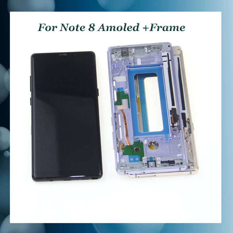 Для Samsung Galaxy Note 8 lcd N950F дигитайзер в сборе с рамкой для экран ЖК ремонтные детали +