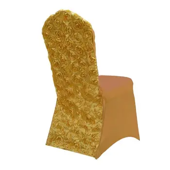

Marious Brand Colorful Top sale 100pcs gold spandex rosette wedding floral chair cover cheap for sale free shipping