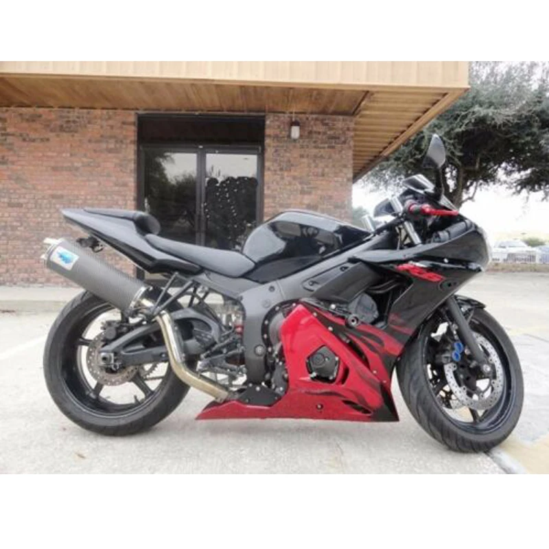

For Yamaha YZFR1 YZF-R1 YZF R1 2002-2003 Black w/ Red Flame Complete Fairing Injection