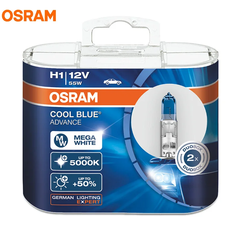 OSRAM холодный синий Advance H1 H4 H7 H9 H11 9005 9006 12 В 5000 К галогенные лампы фар автомобиля|car