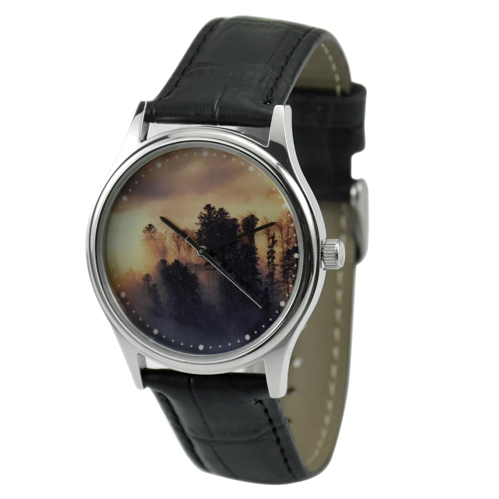 Nature Theme Watch (Mist Forest) Unisex Watch Free shippingwatches