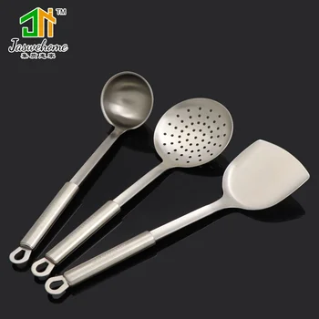 

3pcs Stainless Steel Kitchenware Set Kitchen Utensil Cooking Tools Set Spatula Slotted Soup Ladle Skimmer Spoon