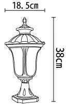 Водонепроницаемый садовый столбовой фонарь фитинг алюминиевый 220 В/110 В Бронзовый Европейский настенный столб садовые светильники на столбе теплый белый/холодный белый