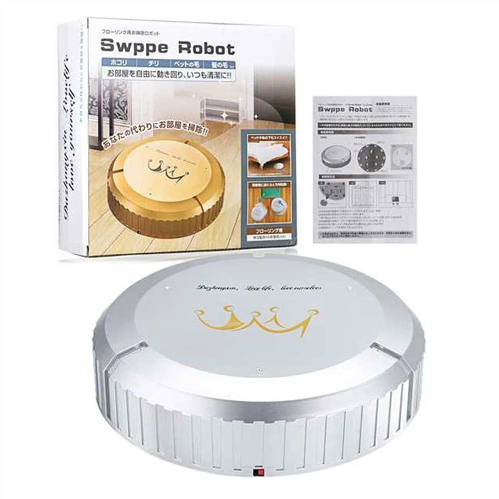 Cewaal Home Auto Cleaner Robot Microfiber Smart Robotic Mop Floor Corners Dust Cleaner Sweeper Vacuum Cleaner Mini 2 Colors