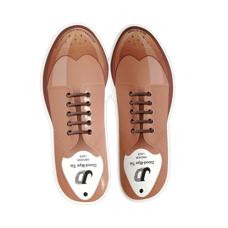 Новинка; коричневые кожаные шнурки; обувь без шнурков; мужская деловая обувь со шнуровкой; резиновые шнурки 3 см, 4 см, 5 см; Цвет Черный - Цвет: 30mm Brown