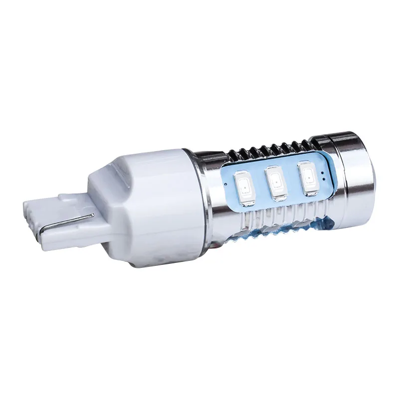 2 шт. T20 7440 W21W WY21W 15 SMD 5630 высокомощный светодиодный Желтый Янтарный сигнал поворота красный тормозной светильник белый обратный светильник s 12V