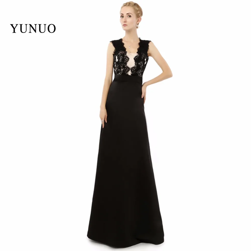 Black Sexy Women Backless Formal Dresses Sleeveless Long Evening