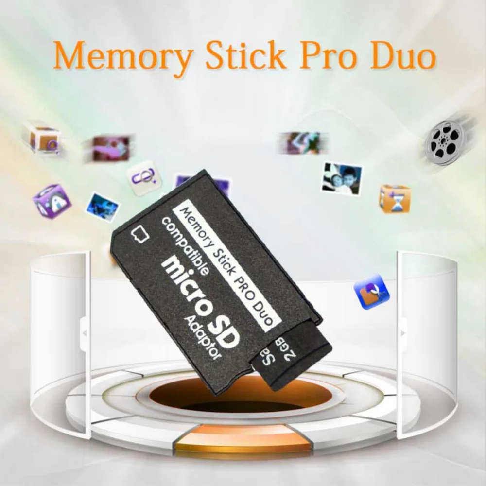 Адаптер для MicroSD SDHC TF к Memory Stick MS Pro Duo Reader адаптеры для сим карт конвертер оборудование psp 1000 2000 3000 карты крышка