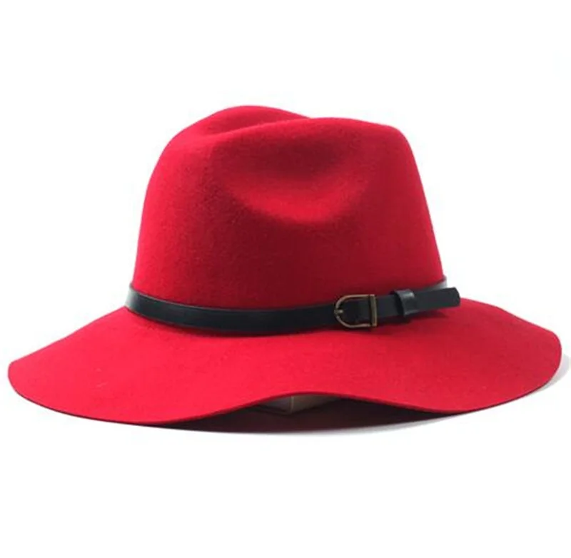 12pcs/Lot Brand New Mens Floppy Wool Fedoras Hats Women Spring Woolen