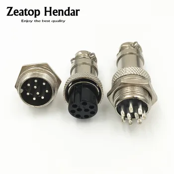 

50 Set GX16 9 Pin 16mm Male & Female Adapter Chassis Mount Socket Plug Aviation Plug Interface Connector