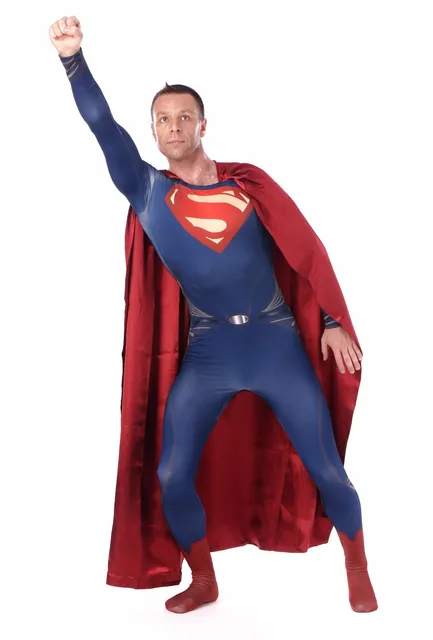 catsuit cosplay superman costume spandex zentai skin tight bodysuit costumes halloween costumes for men