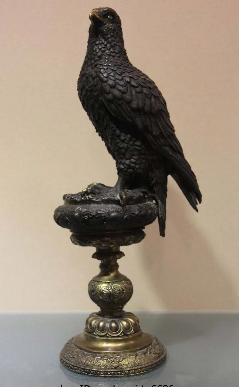 

Western Art Deco Bronze Copper Eagle Falcon Hawk Bird Artwork Sculpture Statue