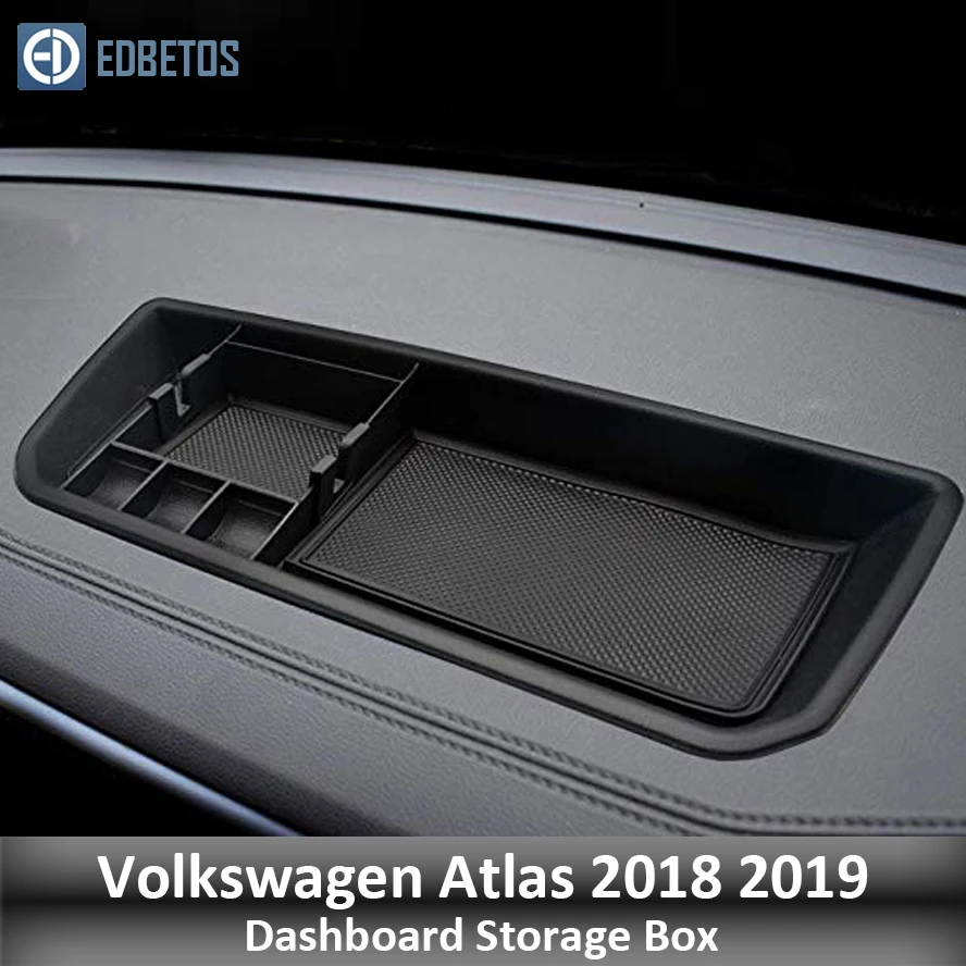 

EDBETOS For Volkswagen Atlas 2018 2019 Center Console Dashboard Storage Box Organizer Holder Tray Phone Holder