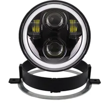 5.75 INCH Motorcycle Projector Daymaker LED Headlight with bracket and Hard ware ring Plug in Play for Honda VTX1300/1800