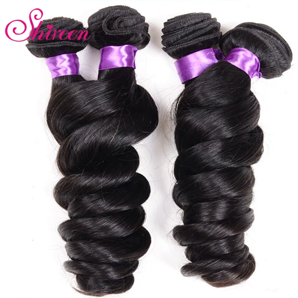 Shireen Loose Wave Bundles 100% Human Hair Extension Brazillian Hair Weave tissage cheveux humain Natural Black Can Be Colored Shireen Loose Wave Bundles 100% Human Hair Extension Brazillian Hair Weave tissage cheveux humain Natural Black Can Be Colored