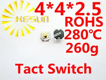

1000PCS 4X4X2.5MM SMD Tactile Tact Push Button Micro Switch Momentary ROHS