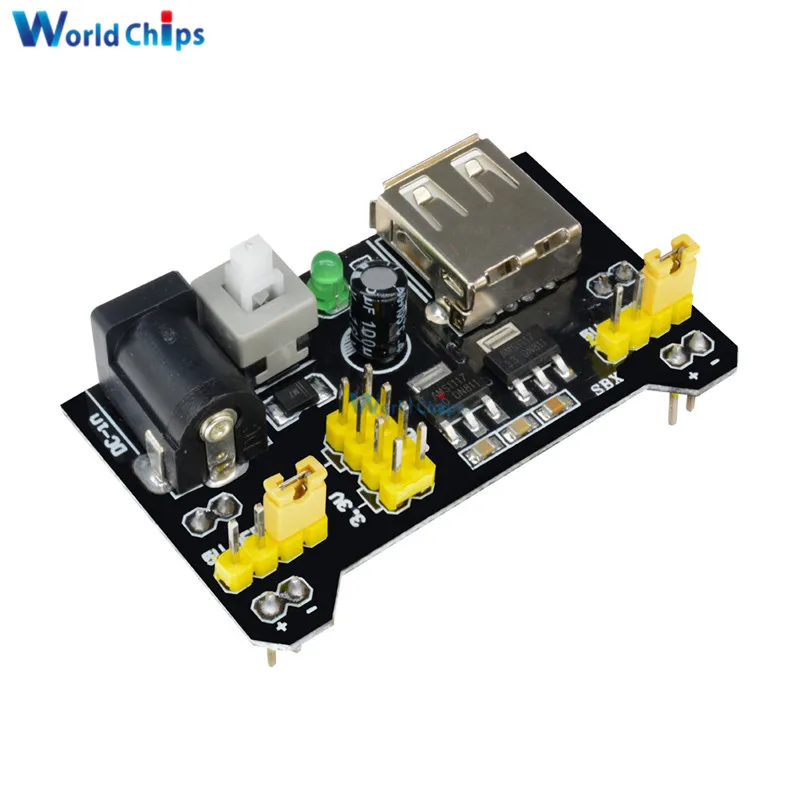 Макетная плата MB102 модуль питания 3 В 5 для Arduino без пайки хлеба регулятор