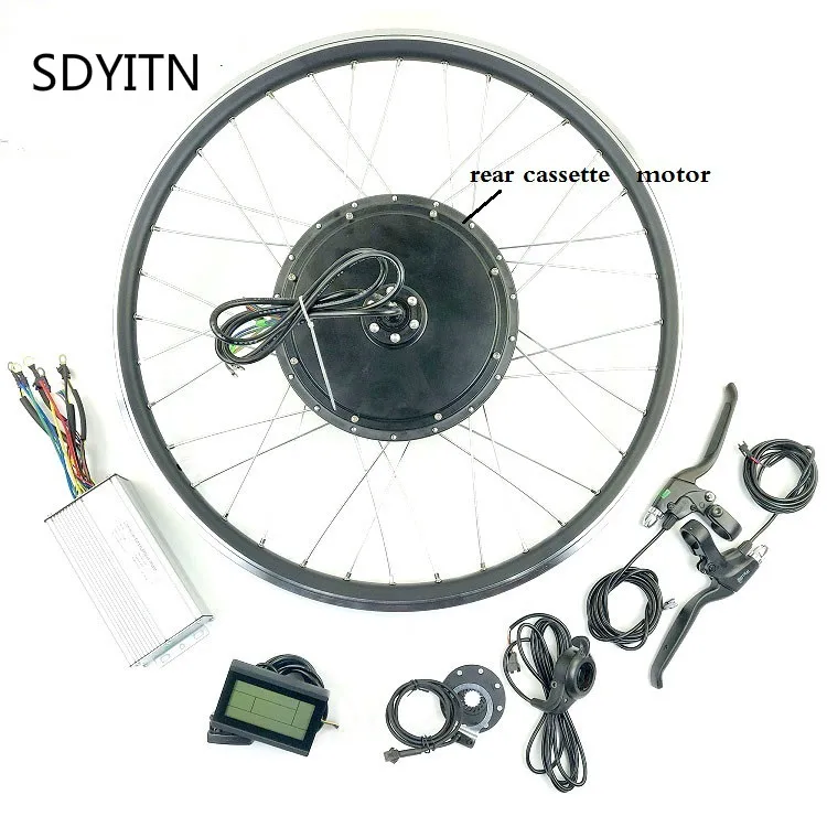 SDYITN Eike Conversion Kit 48V1000W Rear Cassette Brhshless Non-gear Hub Motor Electric Bicycle Wheel with LCD3 Display | Спорт и