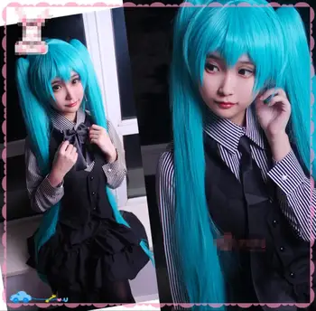 

Hatsune Miku VOCALOID 2 Anime cosplay Japanese Harajuku Halloween Hatsune Miku poker face female uniform cosplay costume