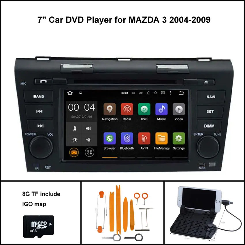 Android 7 1 Quad Core CAR DVD Player for MAZDA 3 2004 2009 GPS CAR font