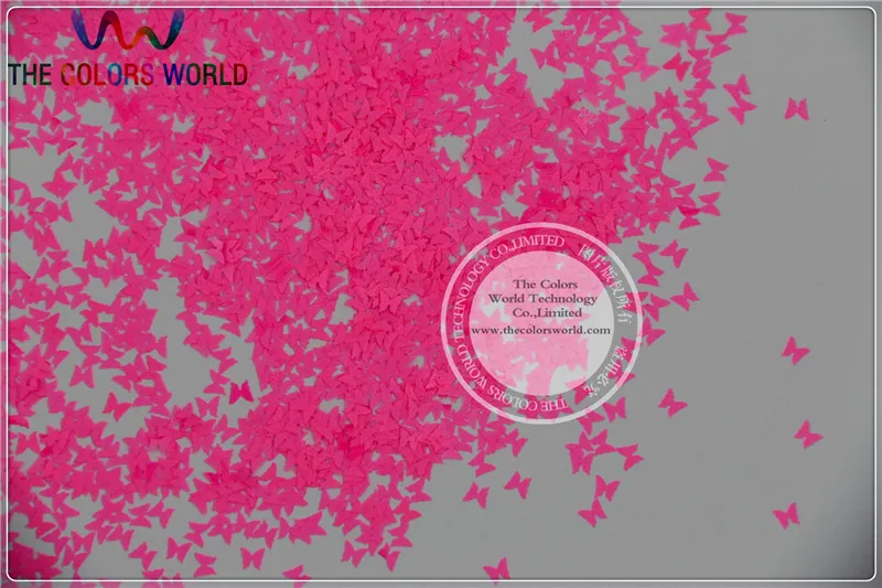 

FN-2 стойкая к растворению неоновая обувь розового цвета в форме бабочки и банта с блестками для ногтей и украшения своими руками 1 упаковка = 50 г