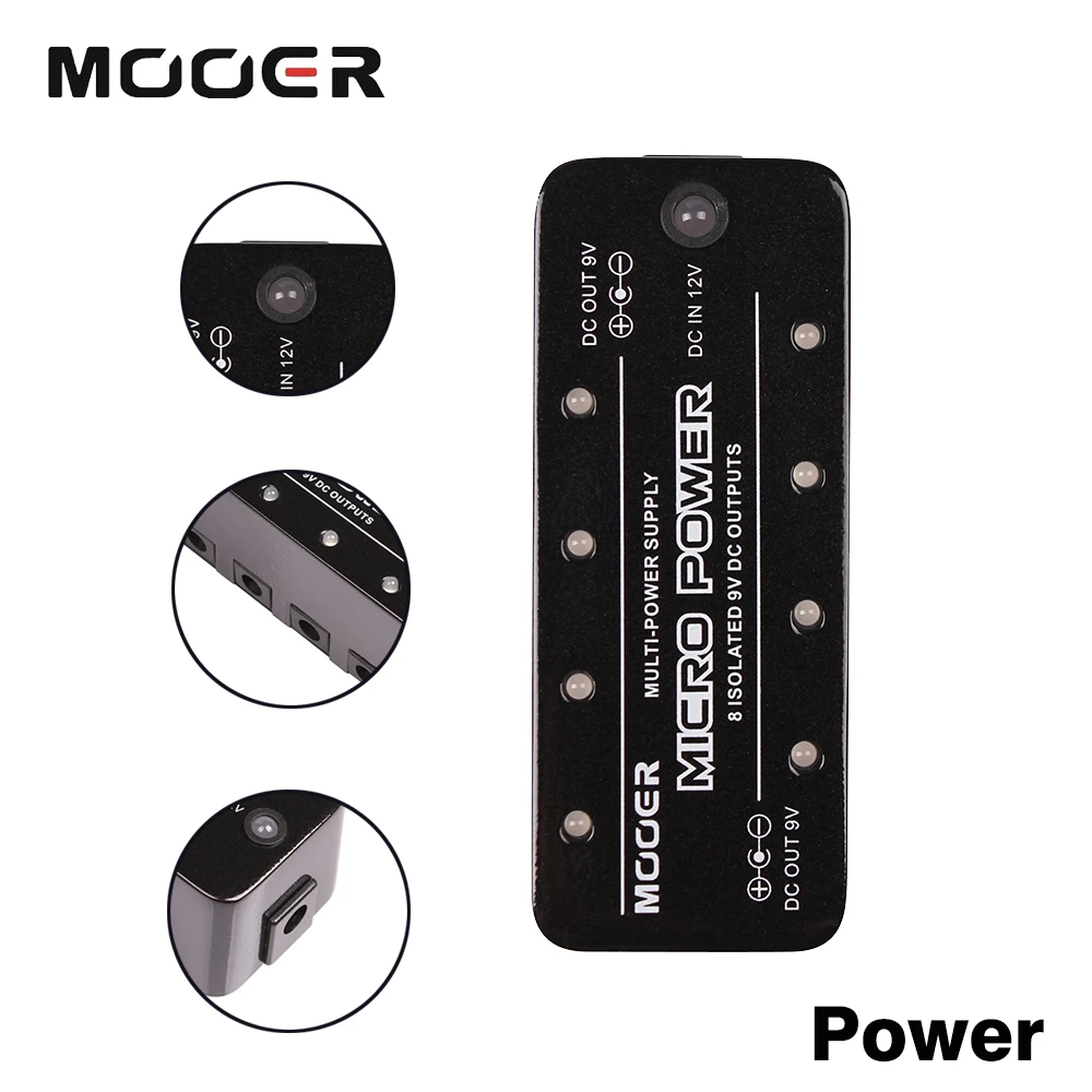 

Mooer Micro Power Output Maximum Current 300mA Single Guitar Effect Pedal Power Supply With 8 Ports Isolated