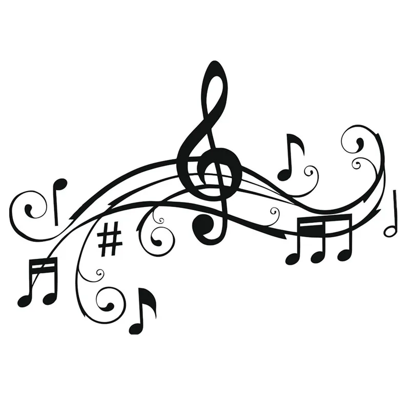 50Pcs car sticker Music Notes E vinyl decal sticker 