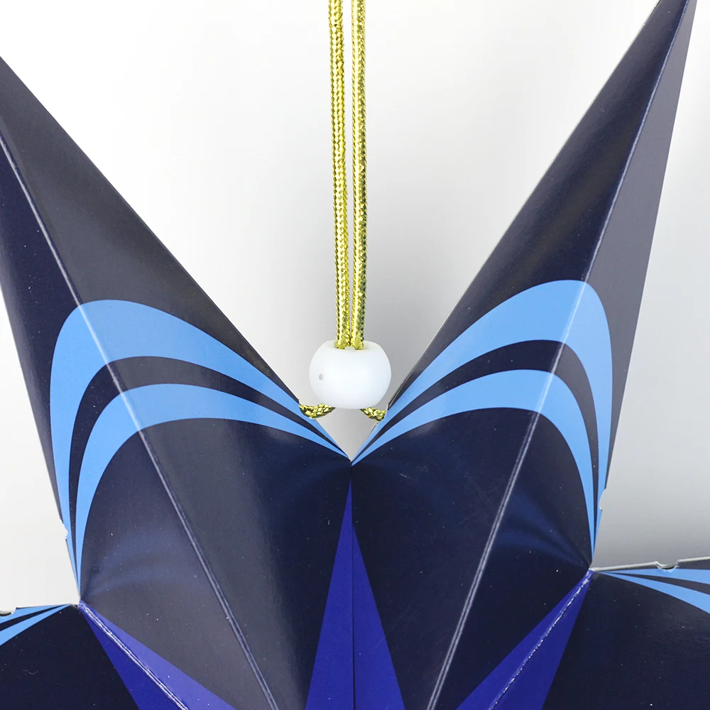 Синий Бумага фонарики в виде звезд висячие украшения для рождественское свадебное украшение дома еврейский праздник Ханука декорации
