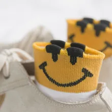 Милые короткие женские носки с изображением улыбающегося лица, стереоскопические носки с ушками, забавное милое выражение лица, хлопковые милые носки Прямая поставка