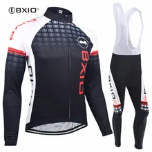 Bxio Winter Quick Dry Cycling Sets Super Warm Bike Clothing Pro Black Long Sleeve Bicycle Jerseys Ropa Ciclismo Invierno 012