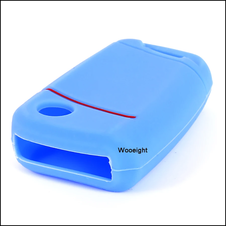 1Pc Silicone Key Fob Case Holder Decorative Cover For VW Skoda Superb Magotan Passat B8 A7 Golf Skoda Smart Protector 3 Buttons (3)