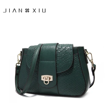 

JIANXIU Brand Women Messenger Bags Genuine Leather Handbag Crocodile Texture Pattern Shoulder Bag 2018 New Crossbody Small Bag