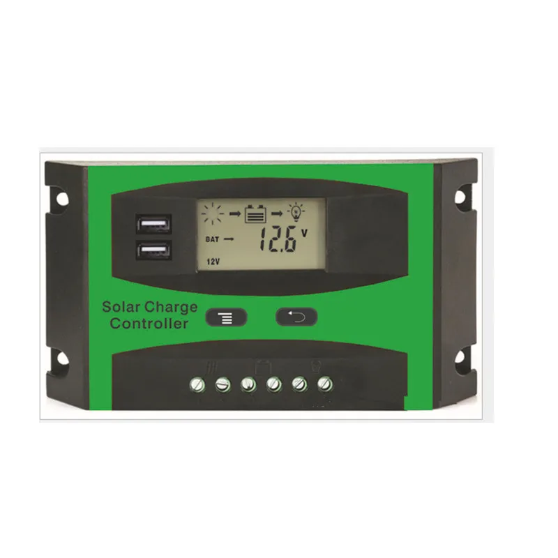 12V24V30A солнечный светильник контроллер двойная USB5V зарядка ЖК дисплей система