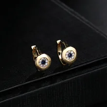 UMGODLY Модные Роскошные бренды пальмовые глаза серьги-гвоздики кубический золотистый, циркониевый серьги в форме глаз Monaco дизайнерские женские ювелирные изделия