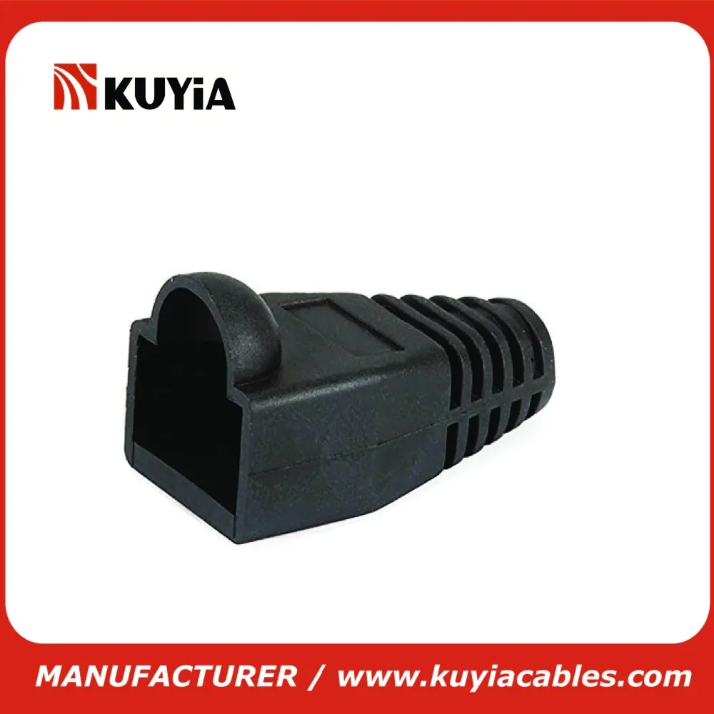 

KUYiA Free Shipping RJ45 Boots Plug for use in Network Patch Cables (500 pcs, Black)