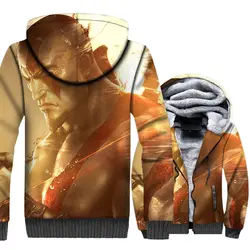 Горячая Распродажа игры 3D печатных куртки новый человек толстовки с капюшоном 2019 зима для мужчин повседневное плюс бархат утолщаются
