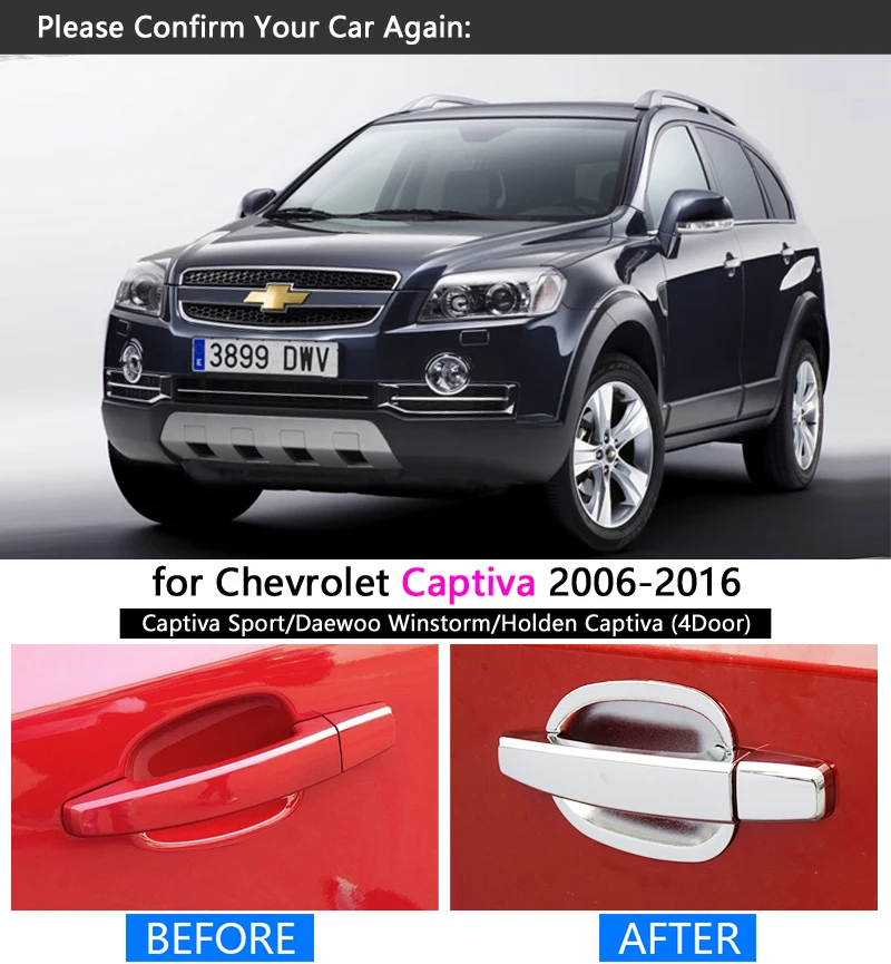 Chrome Door Handle Cover Trim without hole For Volkswagen Jetta MK6 2012-2018