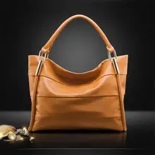 Hot!!! 2015 New Women Handbag Genuine Leather Bag Stripe Shoulder Bag Fashion Women Leather Handbag Casual Tote Vugue Bolsas