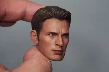 

Custom 1/6 Chris Evan Captain America Head Sculpt 5.0 For Hot Toys Body Without Neck