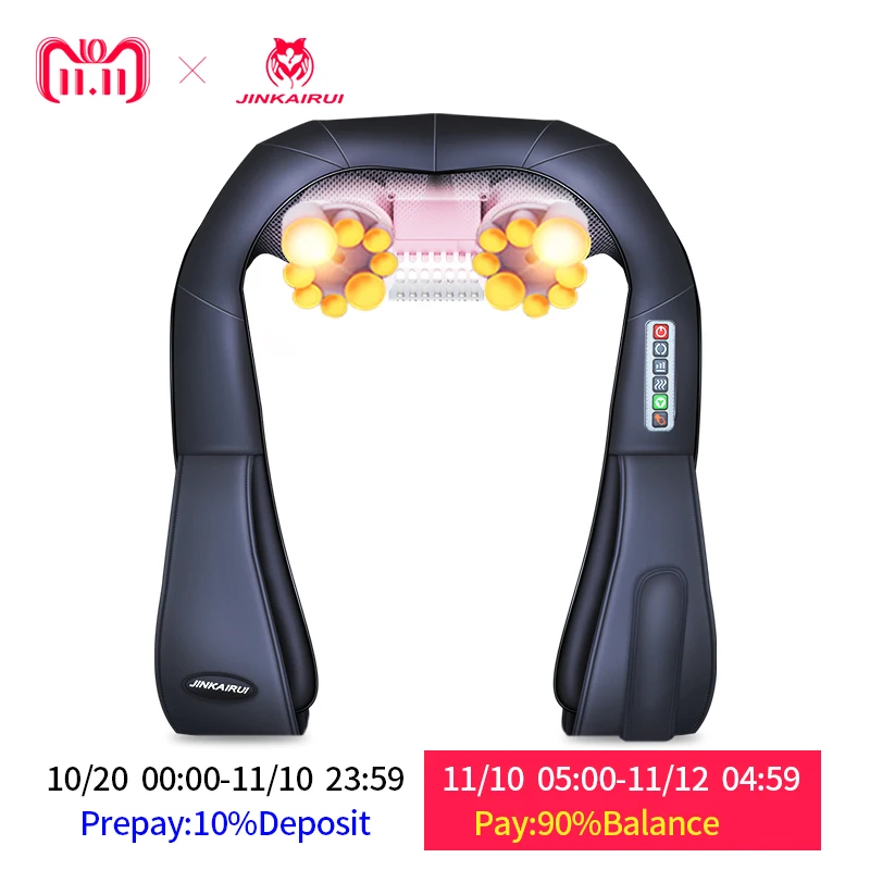 Electrical Neck Shoulder Back Body Massager Shiatsu Kneading Massage