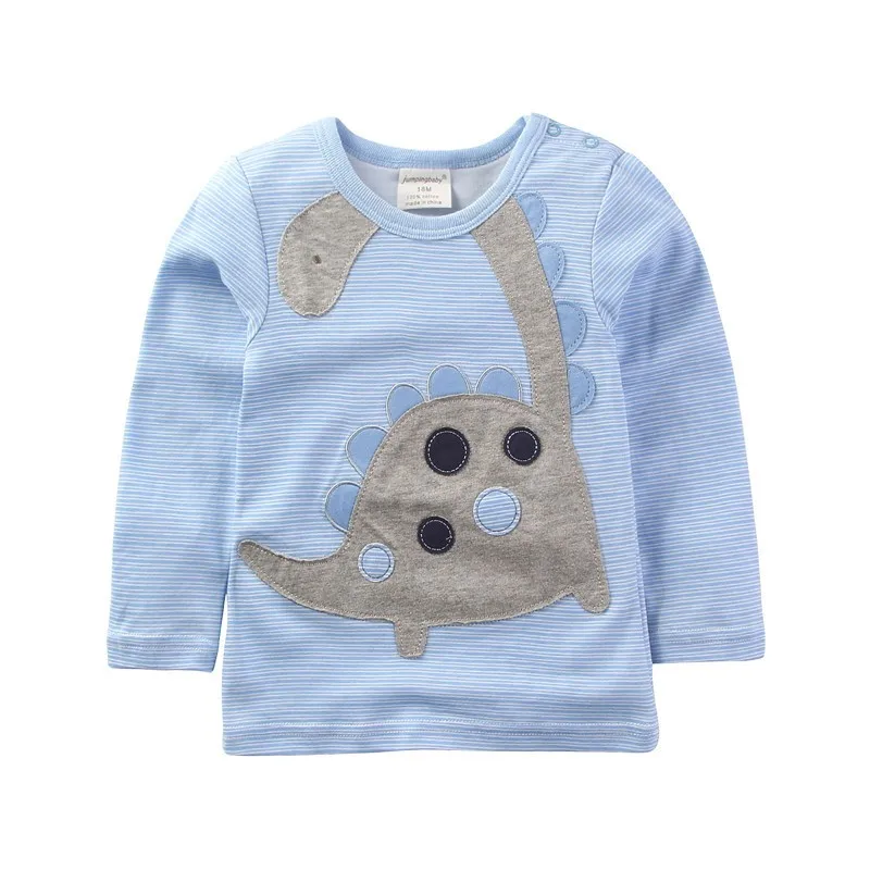 100% Cotton Children Kids Autumn Hot Sale T-Shirt Clothing For 1-6Y Kids Jumpingbaby Brand Long Sleeve Casual Tees Child Tops06