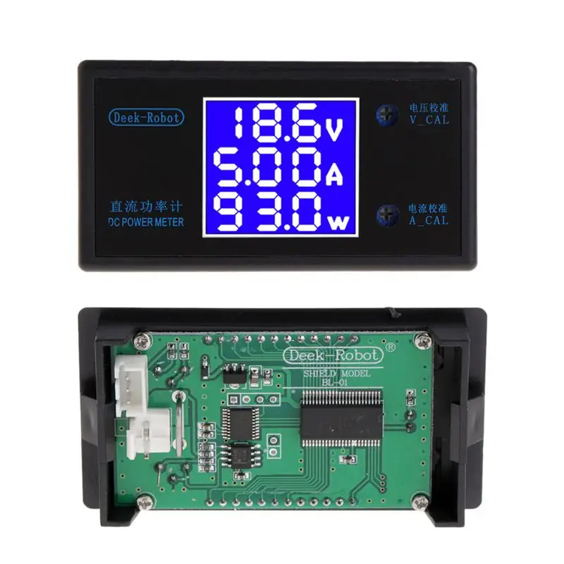 Ootdty DC 0-50 в 5A 250 Вт Вольтметр Амперметр ваттметр ЖК-панель усилитель напряжения измеритель мощности