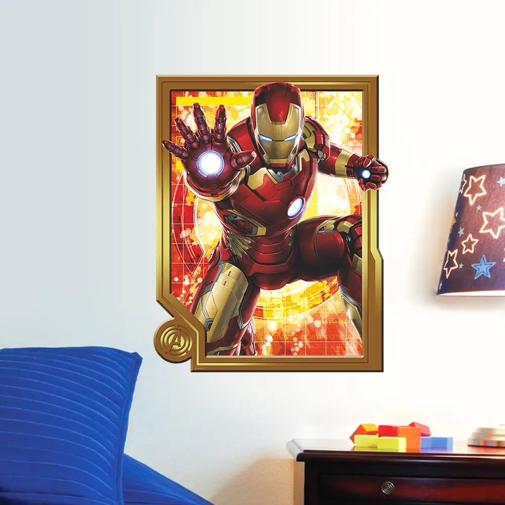 Wall Decal 3d Avengers Decoration Stickers Sticker Superhero Child Deco Heroes 