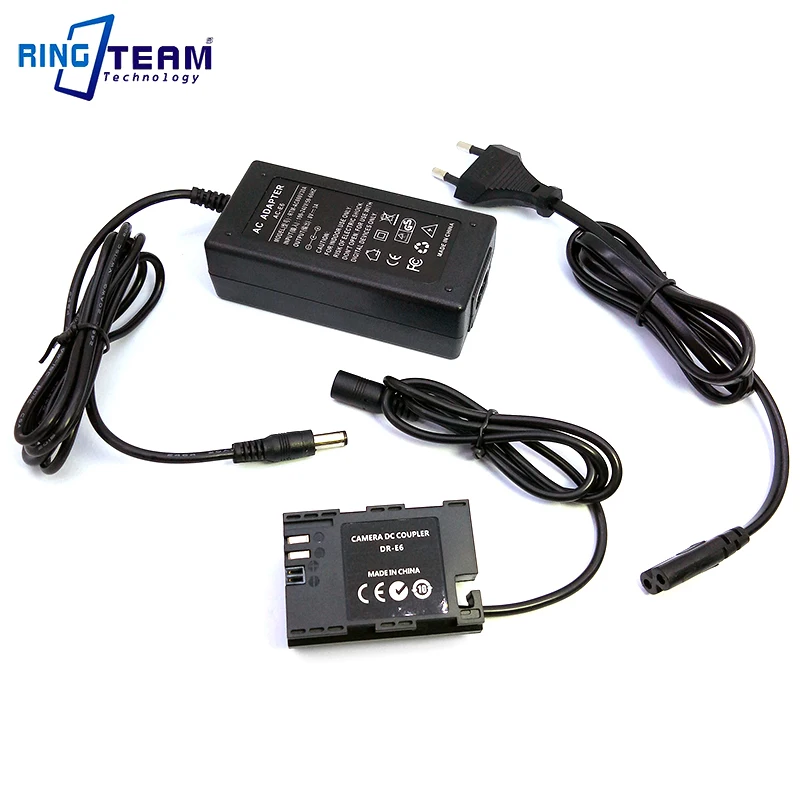 New Power AC Adapter ACK E6 ACKE6 LP E6 for Canon Camera EOS 5D Mark IV ...